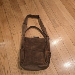 Hammitt Medium Davis Bag Tan Suede Leather Slouchy Rivets